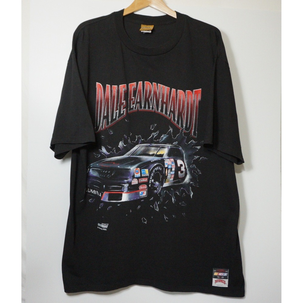 Vintage Dale Earnhardt Intimidator T-Shirt XL Nutmeg Black 90s Double Sided